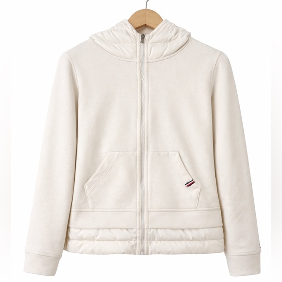 Tommy Hilfiger Jackets & Blazers - Tommy Hilfiger Sport Ivory Down Hybrid Zip Hoodie Jacket XL